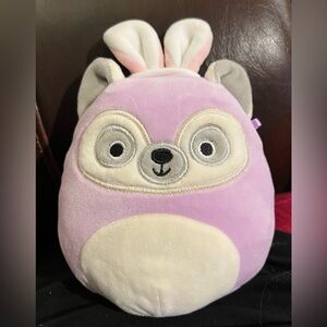 Squishmallow Mini Purple Raccoon with Bunny Ears  Approximately 4 inches 🩷💜